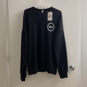 Love Bubby Vote Women's Side Zip Sweatshirt Black Size M